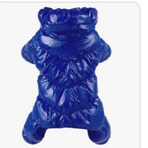 Aborable and cozy blue puffy coat for small dog